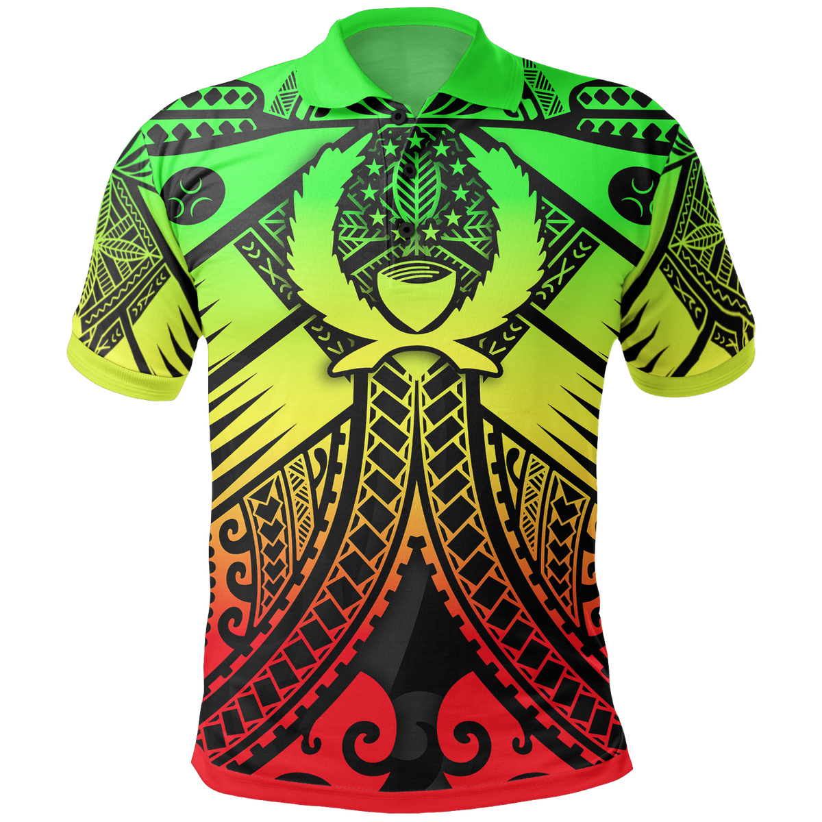 Pohnpei Polo Shirt Reggae Seal with Polynesian Tattoo Unisex Reggae - Polynesian Pride