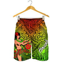 Hawaii Hula Girl Reggae Men Short - LT2 - Polynesian Pride