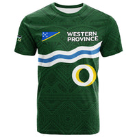 Custom Solomon Islands Western Province T Shirt Tribal Pattern LT12 Unisex Green - Polynesian Pride