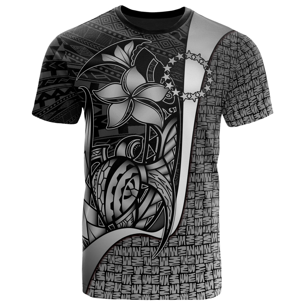 Cook Islands Polynesian T Shirt White Turtle with Hook Unisex WHITE - Polynesian Pride