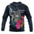 American Samoa Polynesian Hoodie Tropical Flower Unisex Blue - Polynesian Pride