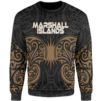 Marshall Islands Polynesian Sweater - Spirit Style Gold Unisex Gold - Polynesian Pride