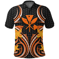 Hawaii Hula Girl Floral Polo Shirt LT12 Unisex Black - Polynesian Pride