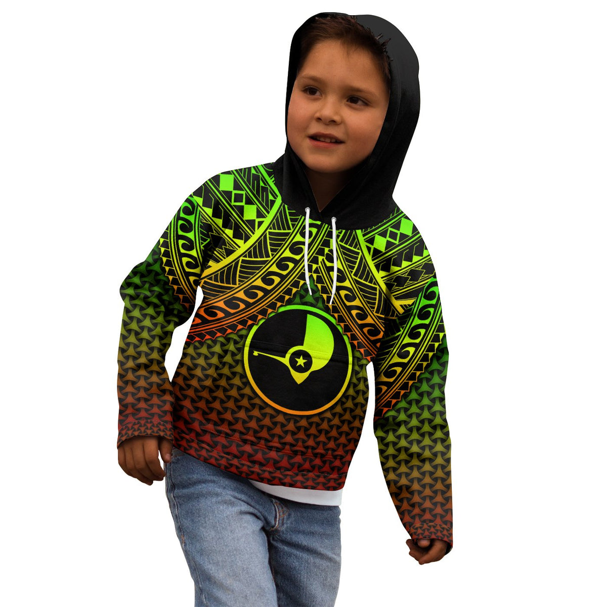 Polynesian Yap Custom Hoodie Reggae Vintage Polynesian Patterns - Polynesian Pride
