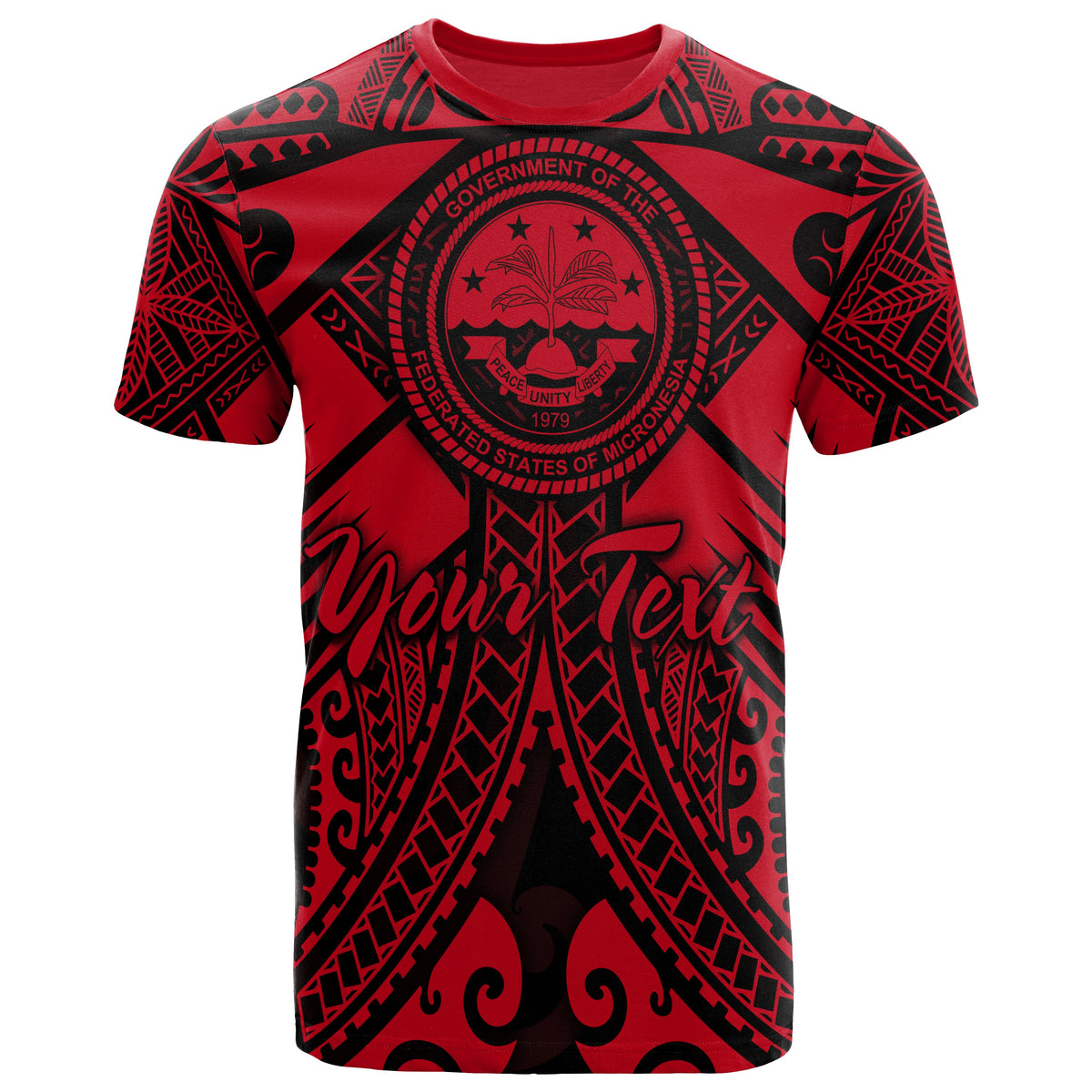 Fsm Custom T Shirt Red Seal with Polynesian Tattoo Unisex Red - Polynesian Pride