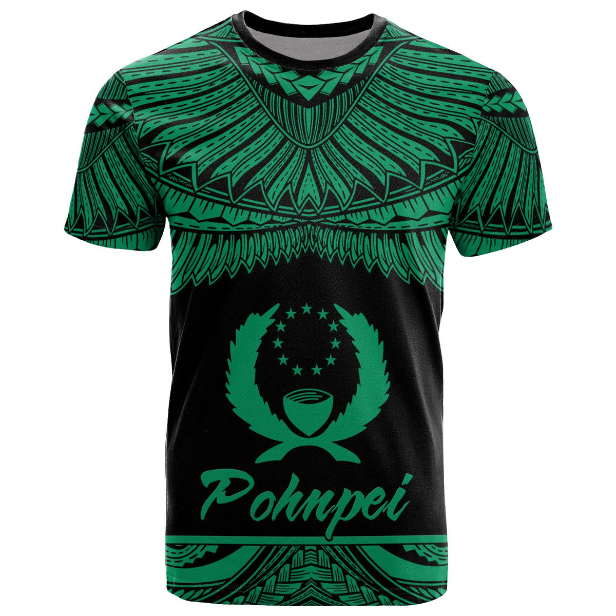 Pohnpei Polynesian T Shirt Pohnpei Pride Green Version Unisex Green - Polynesian Pride
