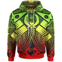 Pohnpei Hoodie Reggae Seal with Polynesian Tattoo Unisex Reggae - Polynesian Pride