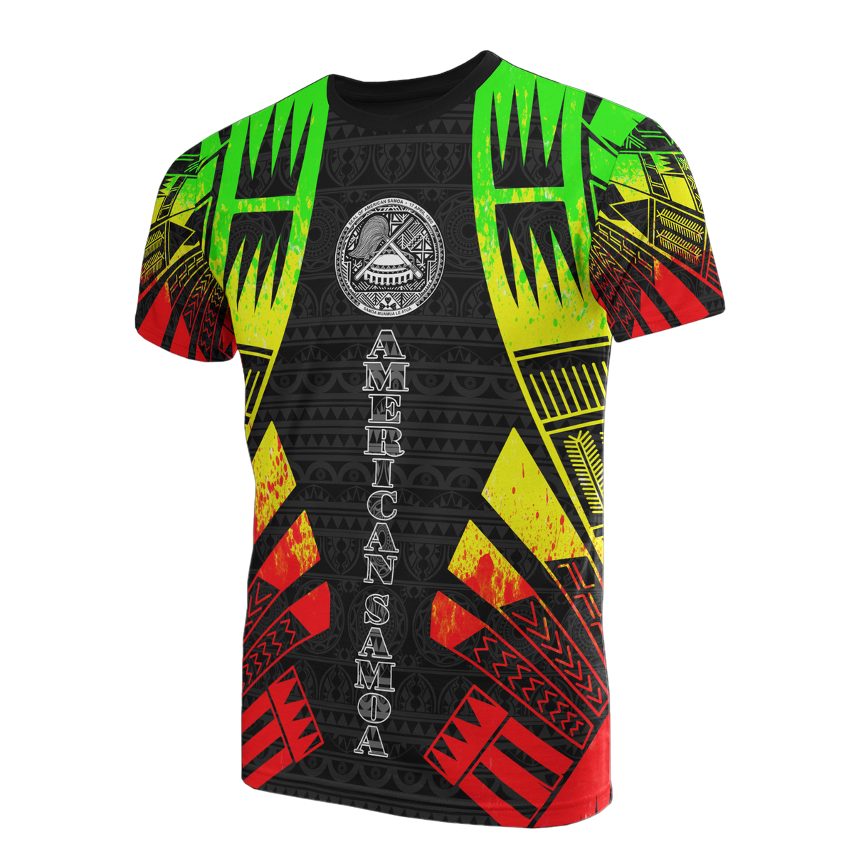 American Samoa T Shirt American Samoan Seal Polynesian Tattoo Reggae Style Unisex Reggae - Polynesian Pride