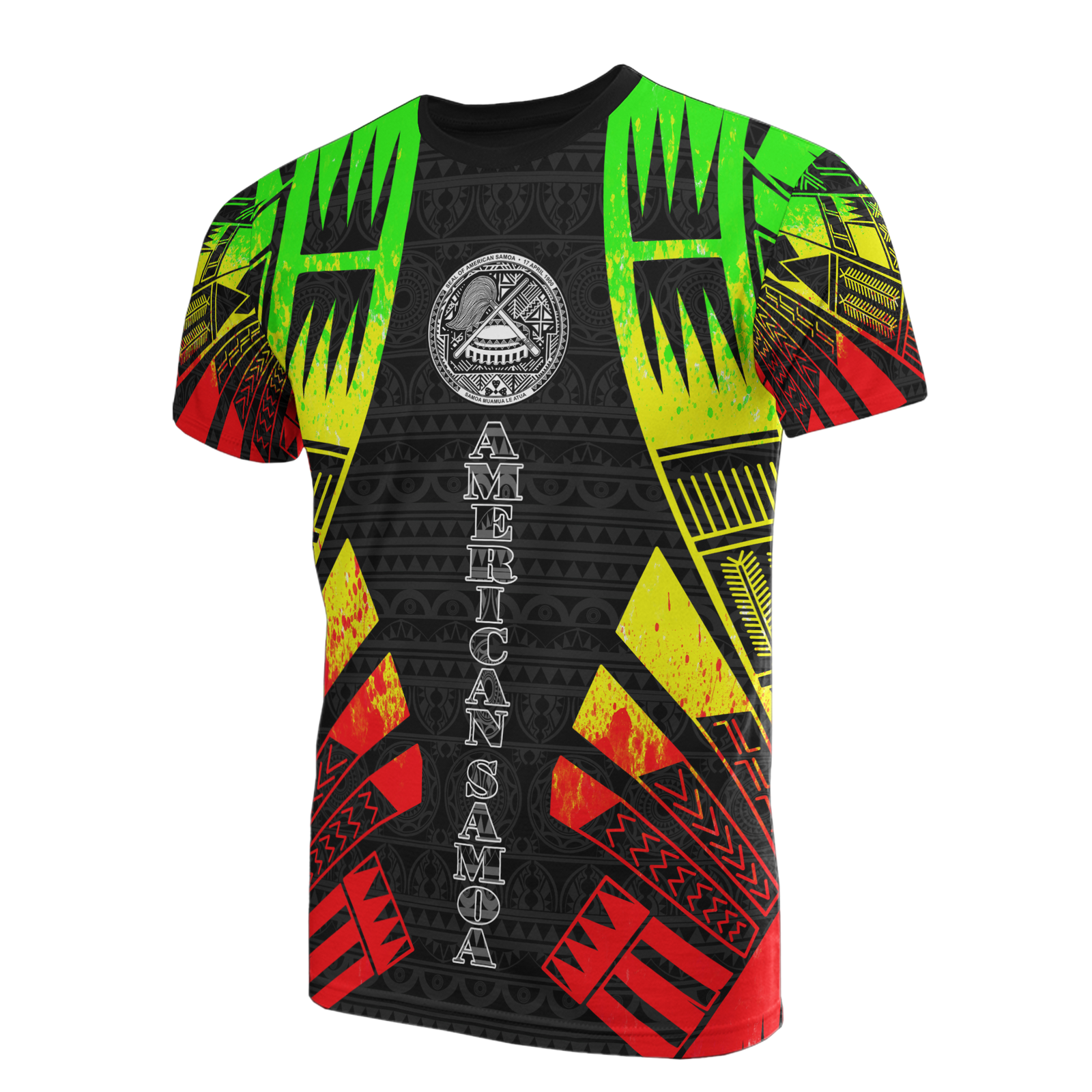American Samoa T Shirt American Samoan Seal Polynesian Tattoo Reggae Style Unisex Reggae - Polynesian Pride