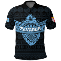 Custom Tavarua Fiji Tapa Tribal Polo Shirt LT12 Unisex Blue - Polynesian Pride