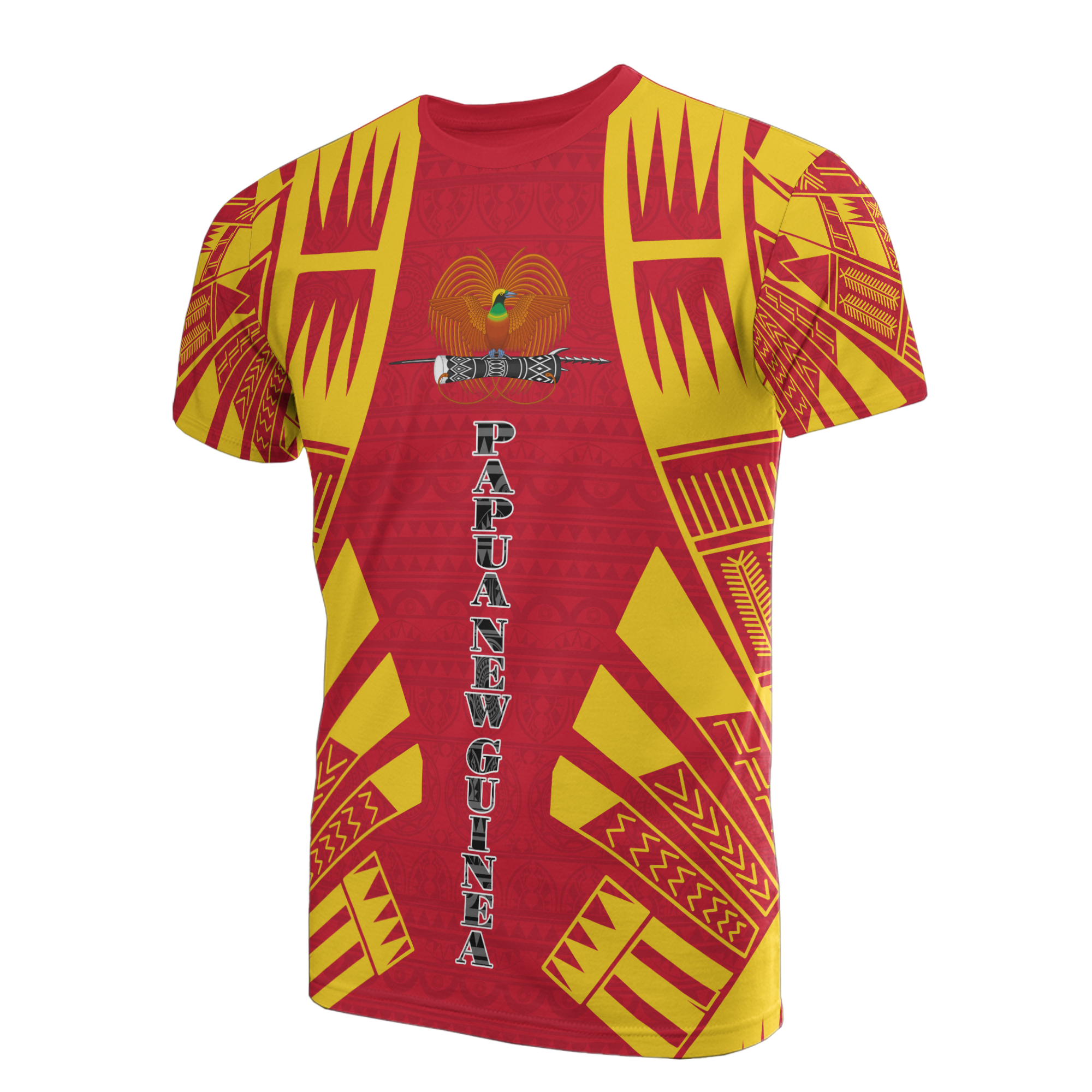 Papua New Guinea T Shirt Papua New Guinea Coat Of Arms Polynesian Tattoo Red Style Unisex Art - Polynesian Pride