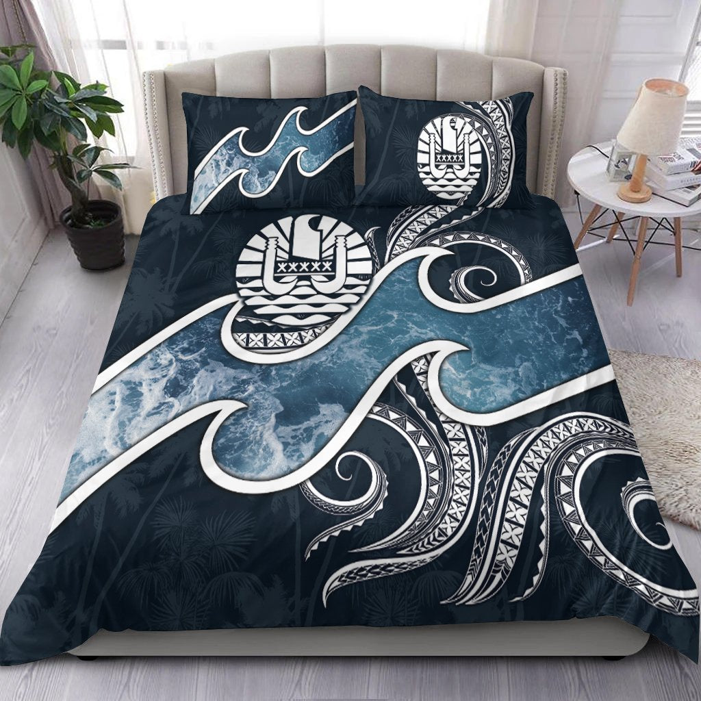 Tahiti Polynesian Bedding Set - Ocean Style Blue - Polynesian Pride