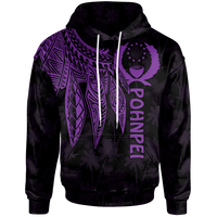 Pohnpei Hoodie Polynesian Wings (Purple) Unisex Purple - Polynesian Pride