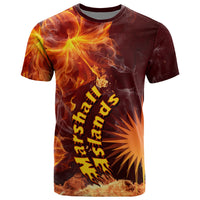 Marshall Islands Polynesian T Shirt Fire Hibiscus Unisex Red - Polynesian Pride
