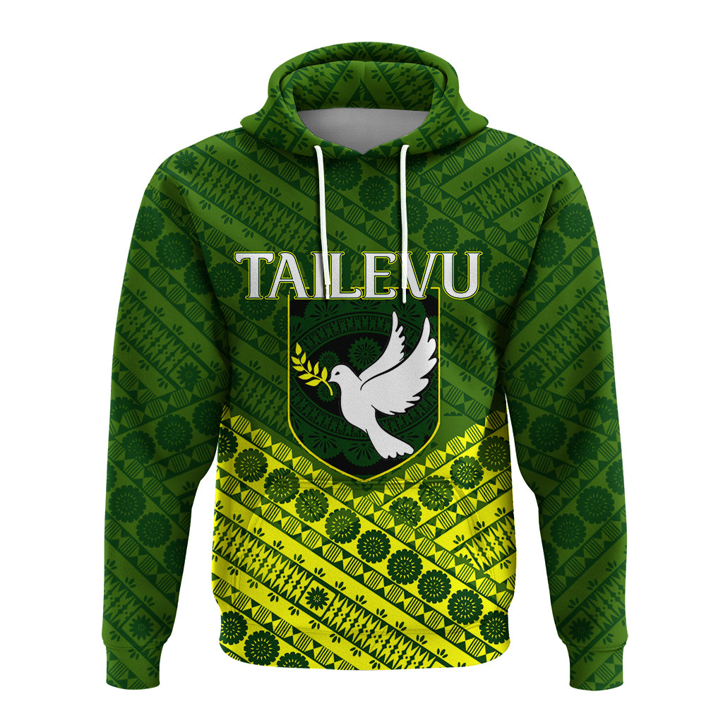Custom Tailevu Rugby Union Fiji Hoodie Tapa Pattern LT12 - Polynesian Pride