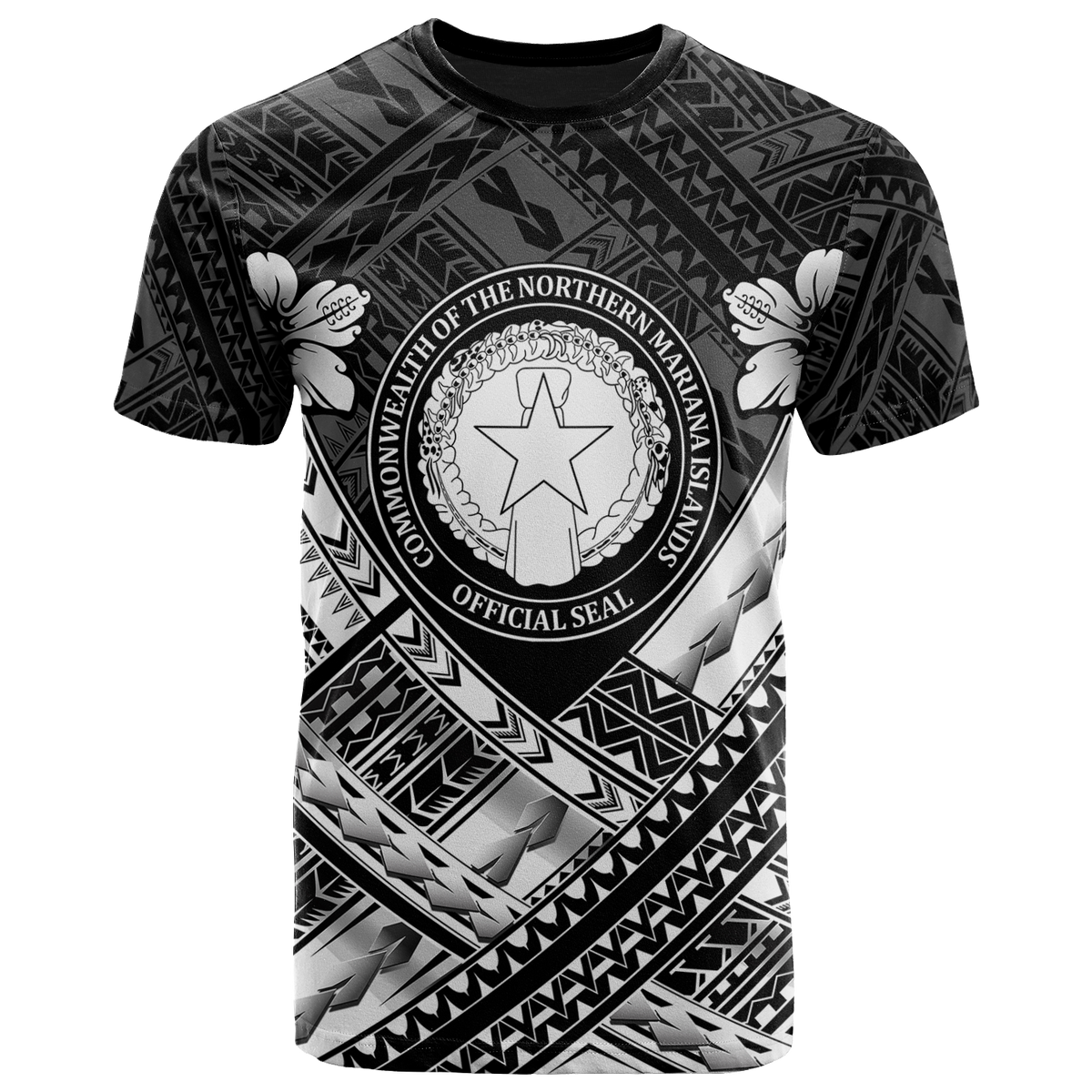 Northern Mariana IslandsT Shirts CNMI Seal Camisole Hibiscus Style (White) Unisex Art - Polynesian Pride