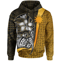 Nauru Polynesian Hoodie Gold Turtle with Hook Unisex GOLD - Polynesian Pride