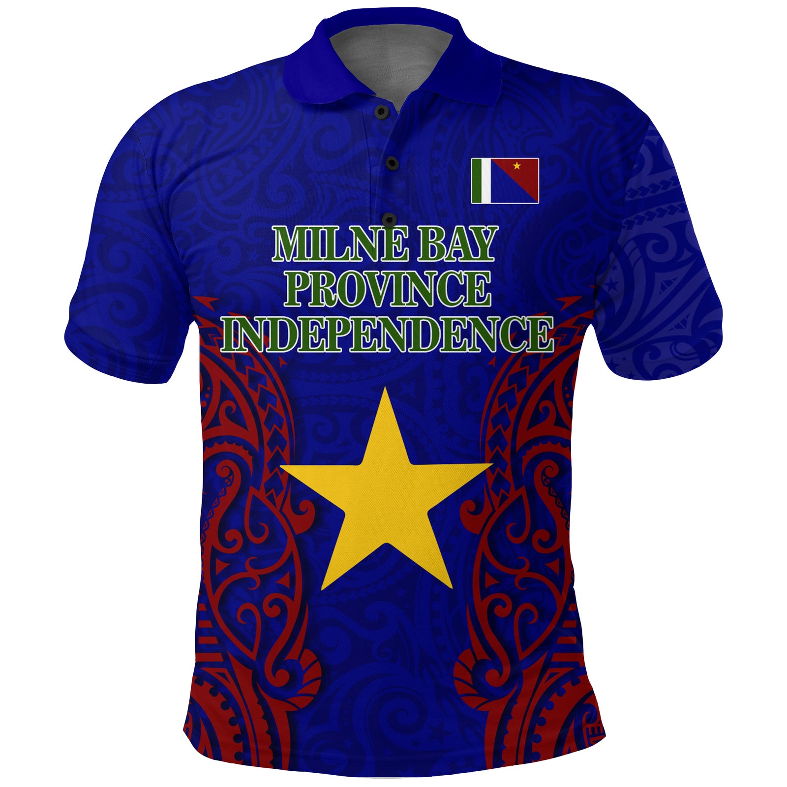 Papua New Guinea Milne Bay Province Independence Pride Polo Shirt LT12 Unisex Green - Polynesian Pride