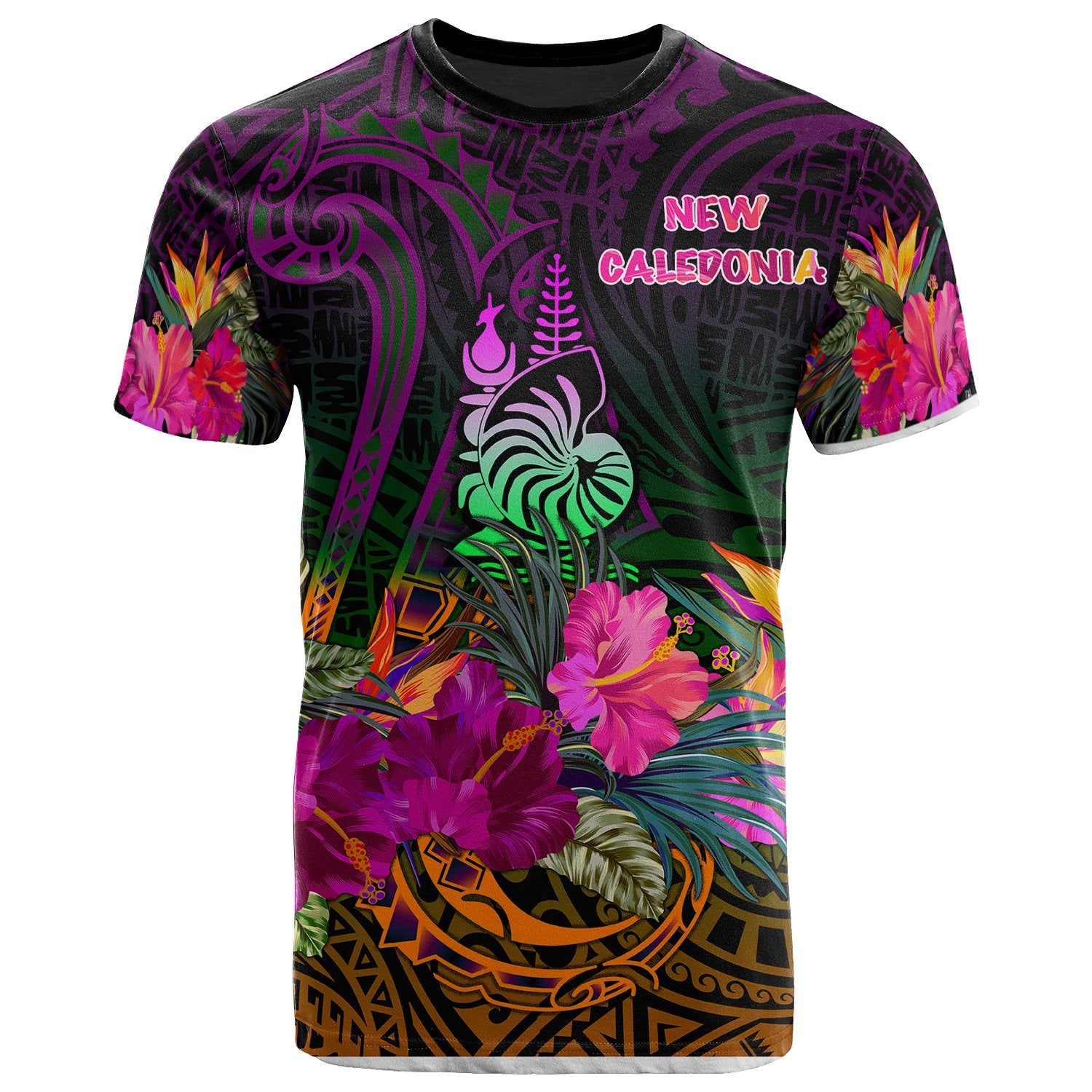 New Caledonia Polynesian T Shirt Summer Hibiscus Unisex Reggae - Polynesian Pride