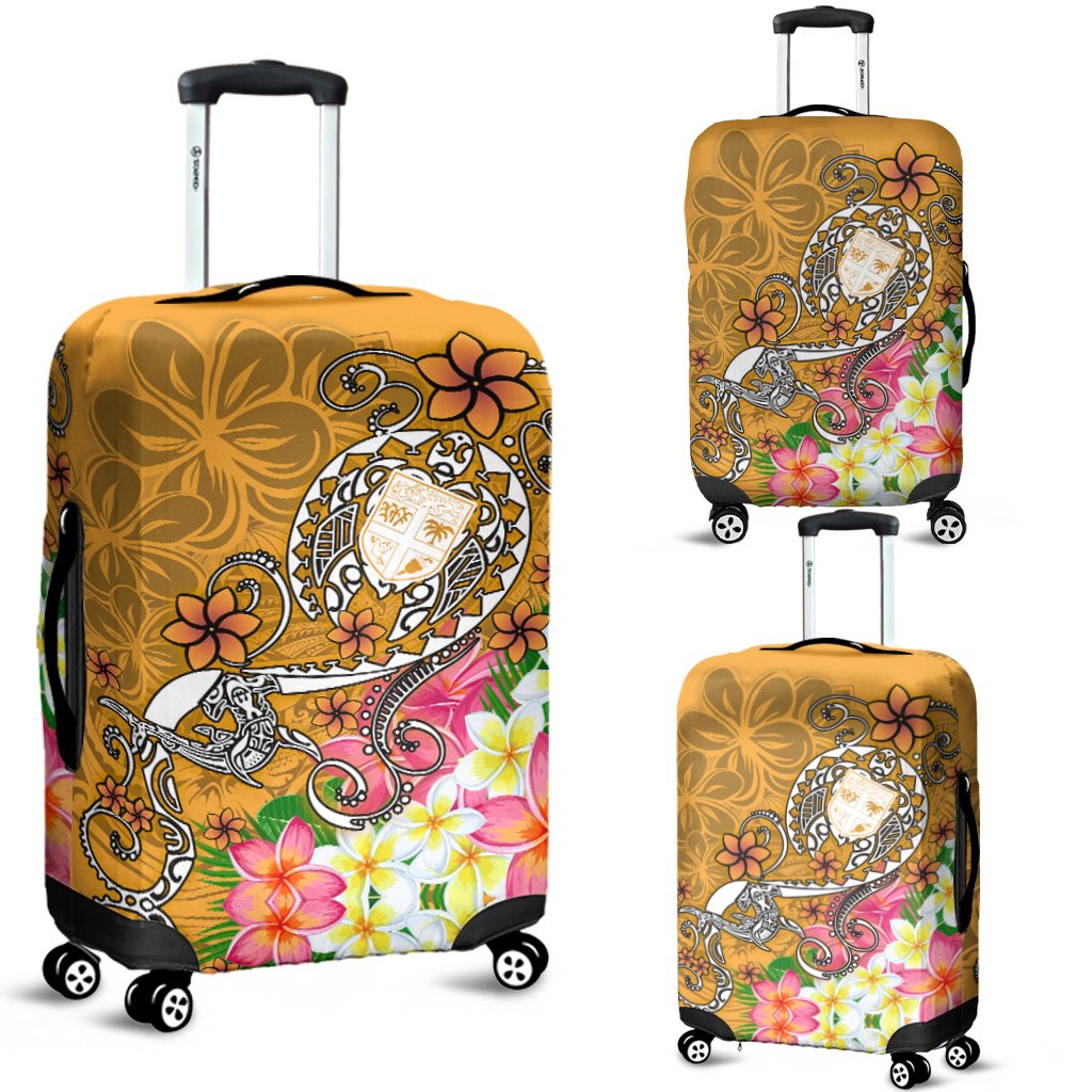 Fiji Luggage Covers - Turtle Plumeria (Gold) - Polynesian Pride