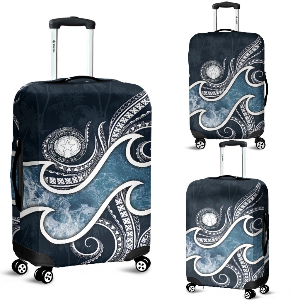 Northern Mariana Islands Polynesian Luggage Covers - Ocean Style - Polynesian Pride