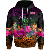 Niue Polynesian Hoodie Summer Hibiscus Unisex Reggae - Polynesian Pride