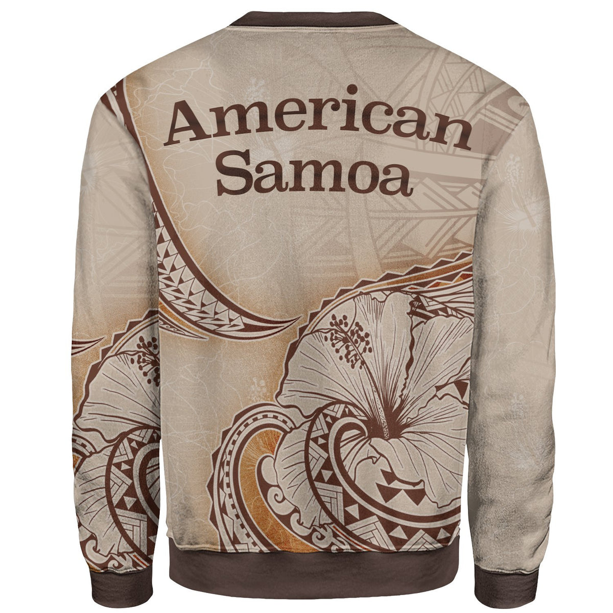 American Samoa Sweatshirt - Hibiscus Flowers Vintage Style - Polynesian Pride