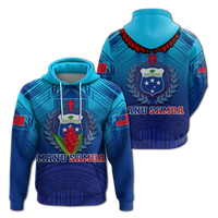 Manu Samoa Legend Hoodie LT12 Hoodie Blue - Polynesian Pride