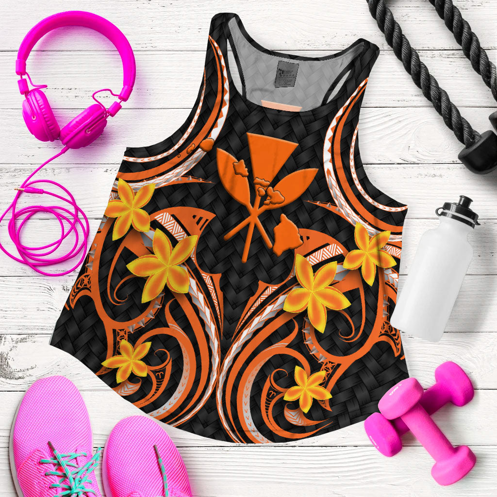 Hawaii Hula Girl Floral Women Tank Top - LT12 Black Women Tank Top - Polynesian Pride
