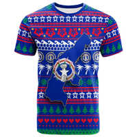 Northern Mariana Islands Christmas T Shirt Ugly Christmas LT12 Unisex Blue - Polynesian Pride