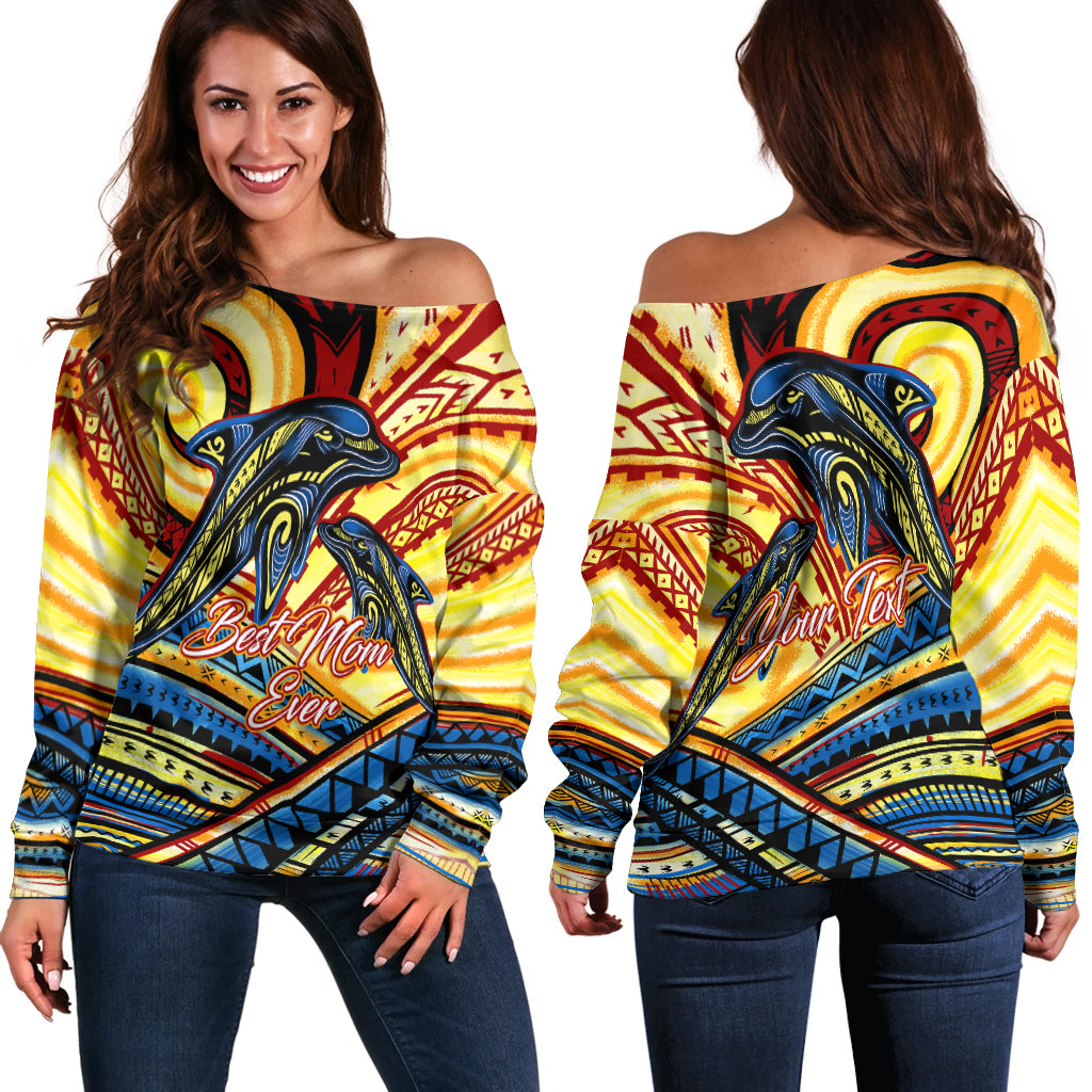 (Custom Personalised) Polynesia Best Mom Ever Women Off Shoulder Sweater - LT12 Women Art - Polynesian Pride