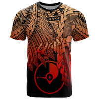 Yap Polynesian T Shirt Tribal Wave Tattoo Red Ver 2 Unisex Red - Polynesian Pride