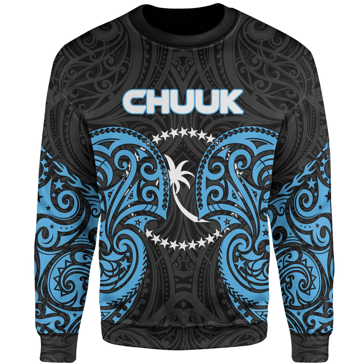 Chuuk Polynesian Sweater - Spirit Style Blue Unisex Blue - Polynesian Pride