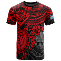 Federated States of Micronesia T Shirt F S M Seal Red Turtle Hibiscus Unisex RED - Polynesian Pride