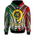 Vanuatu Hoodie Custom Vanuatu Independence Anniversary With Arm Polynesian Patterns Hoodie LT10 Green - Polynesian Pride