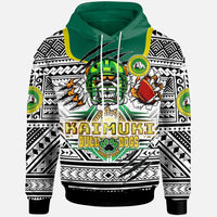 Hawaii Kaimuki High School Custom Polynesian Hoodie Kaimuki High School (Honolulu, HI) Varsity Football Tribal Patterns LT10 White - Polynesian Pride