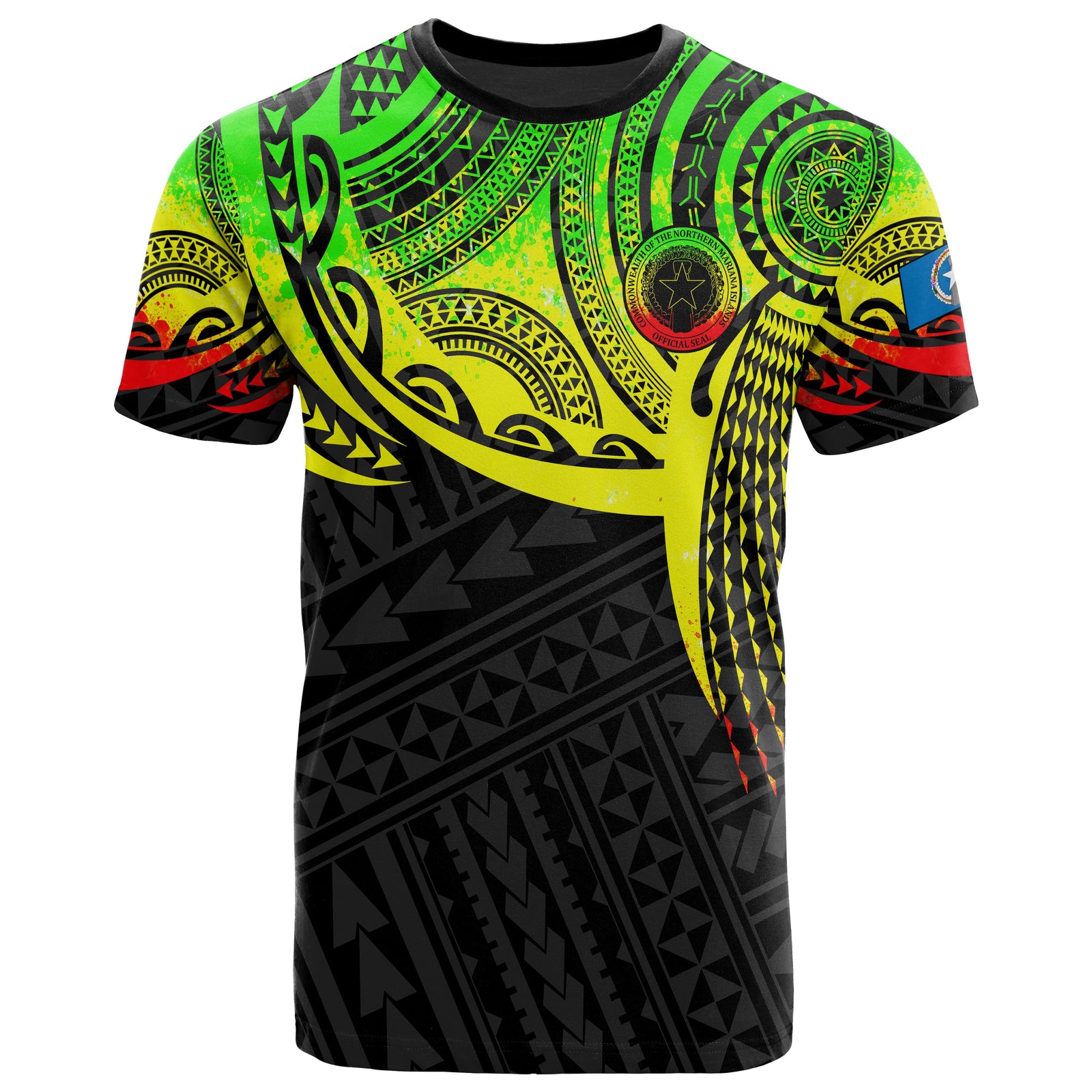Northern Mariana Islands Polynesian T Shirt Reggae Tattoo Pattern Unisex Reggae - Polynesian Pride