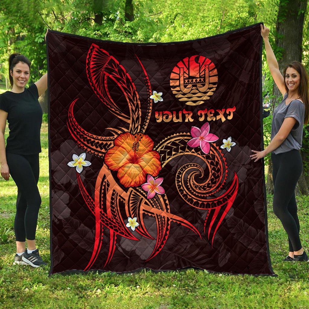 Polynesian Tahiti Personalised Premium Quilt - Legend of Tahiti (Red) - Polynesian Pride