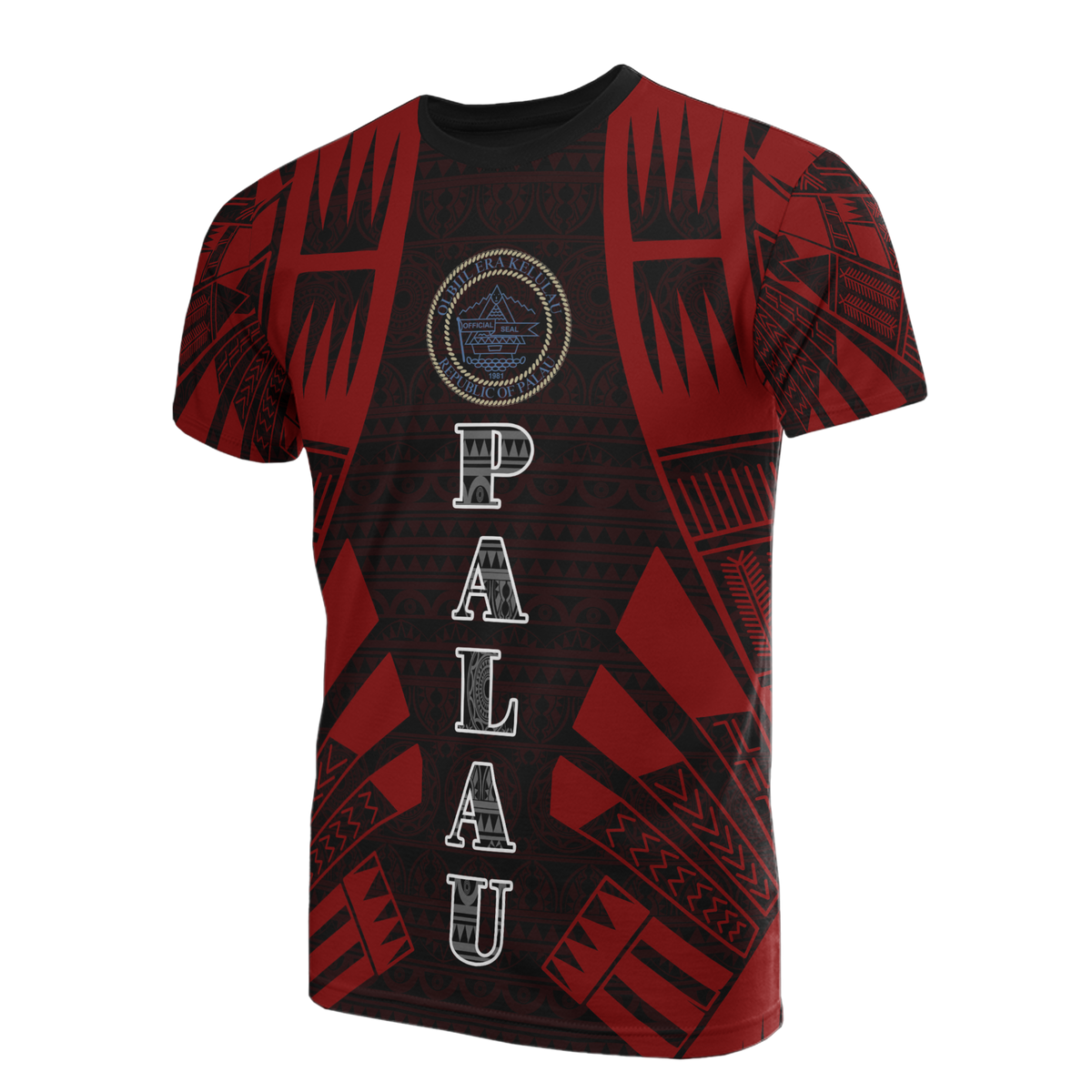 Palau T Shirt Palau Seeal Polynesian Tattoo Red Style Unisex Red - Polynesian Pride