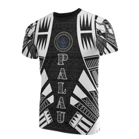 Palau T Shirt Palau Seeal Polynesian Tattoo Style Unisex Black - Polynesian Pride