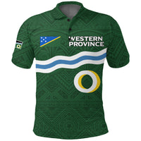 Custom Solomon Islands Western Province Polo Shirt Tribal Pattern LT12 Unisex Green - Polynesian Pride