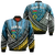 (Custom Personalised) Vanuatu Sanma Province Tribal Pattern Bomber Jacket - LT12 Bomber Jacket Blue - Polynesian Pride