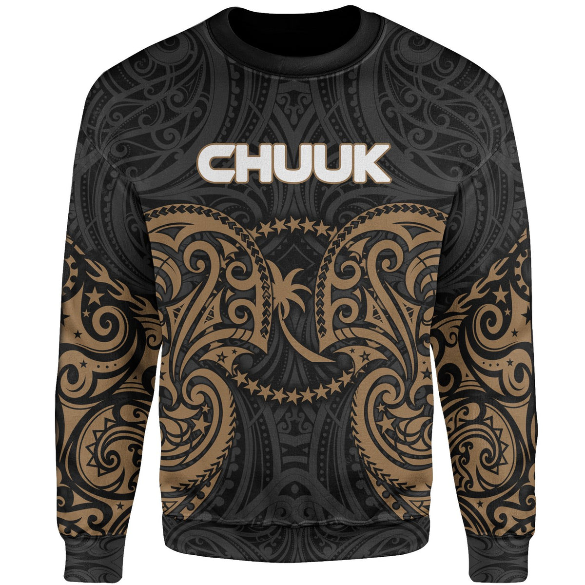 Chuuk Polynesian Sweater - Spirit Style Gold Unisex Gold - Polynesian Pride