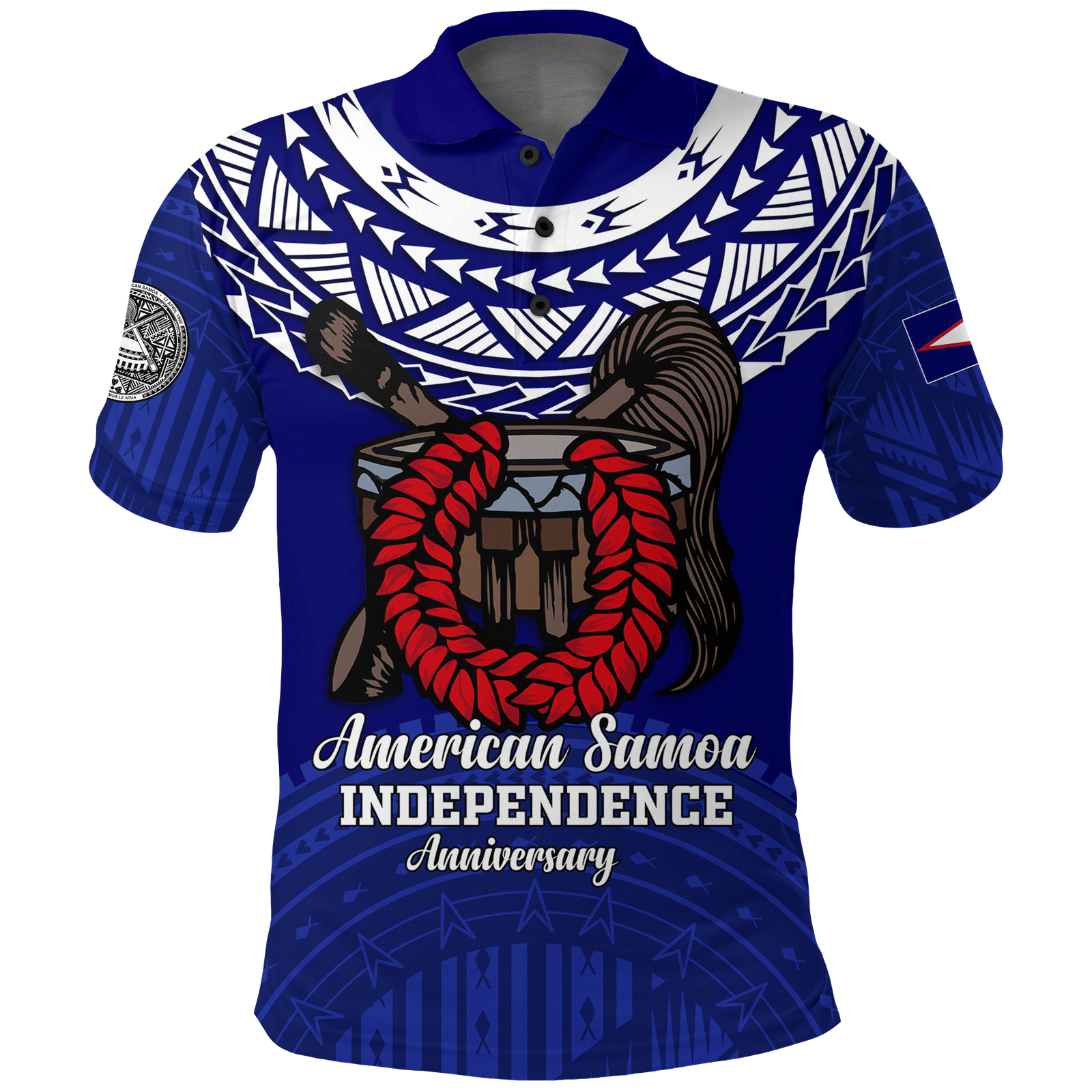 American Samoa Independence Anniversary Pride Polo Shirt LT12 Unisex Blue - Polynesian Pride