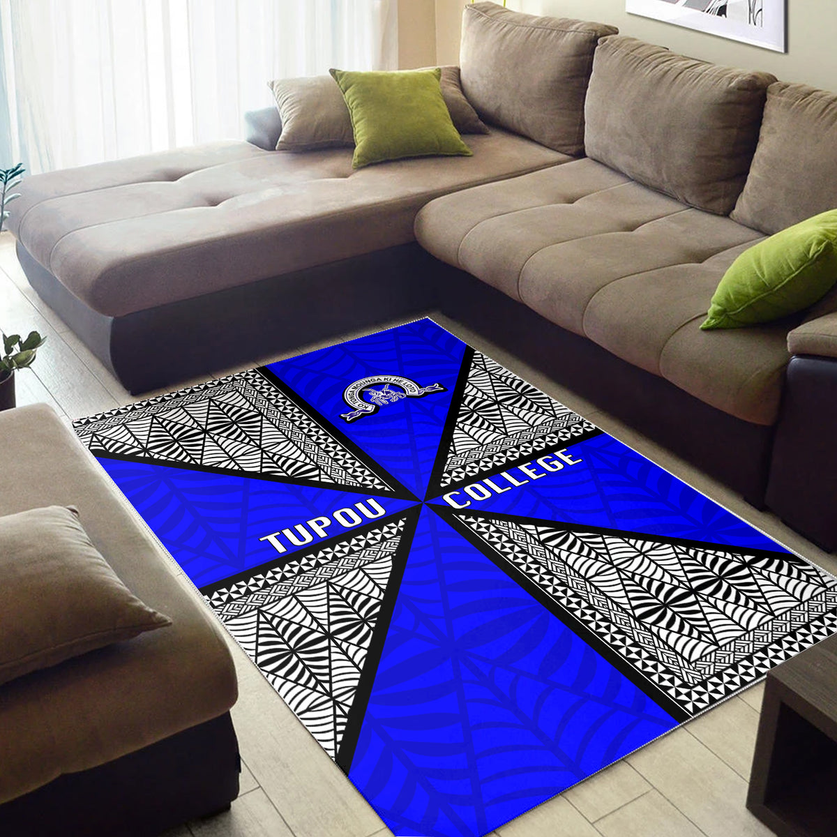 Tonga Tupou College Area Rug - Tongan Patterns - LT20 Red - Polynesian Pride