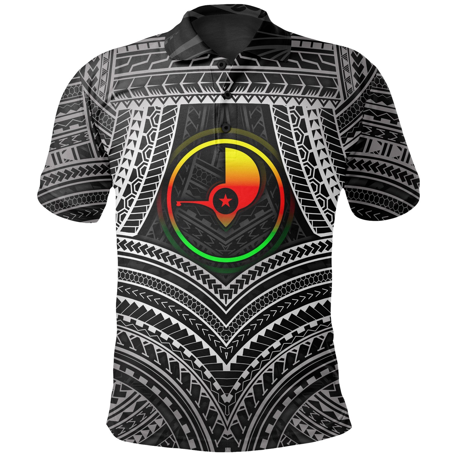YAP Polynesian Polo Shirt Yap Flag Reggae Color Unisex Reggae - Polynesian Pride