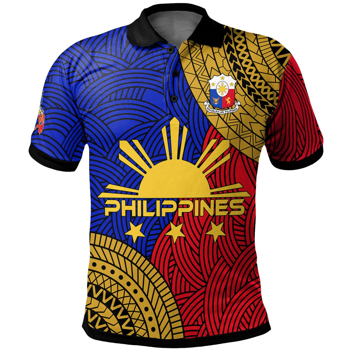 Philippines Polo Shirt Philippines Pride Red - Polynesian Pride