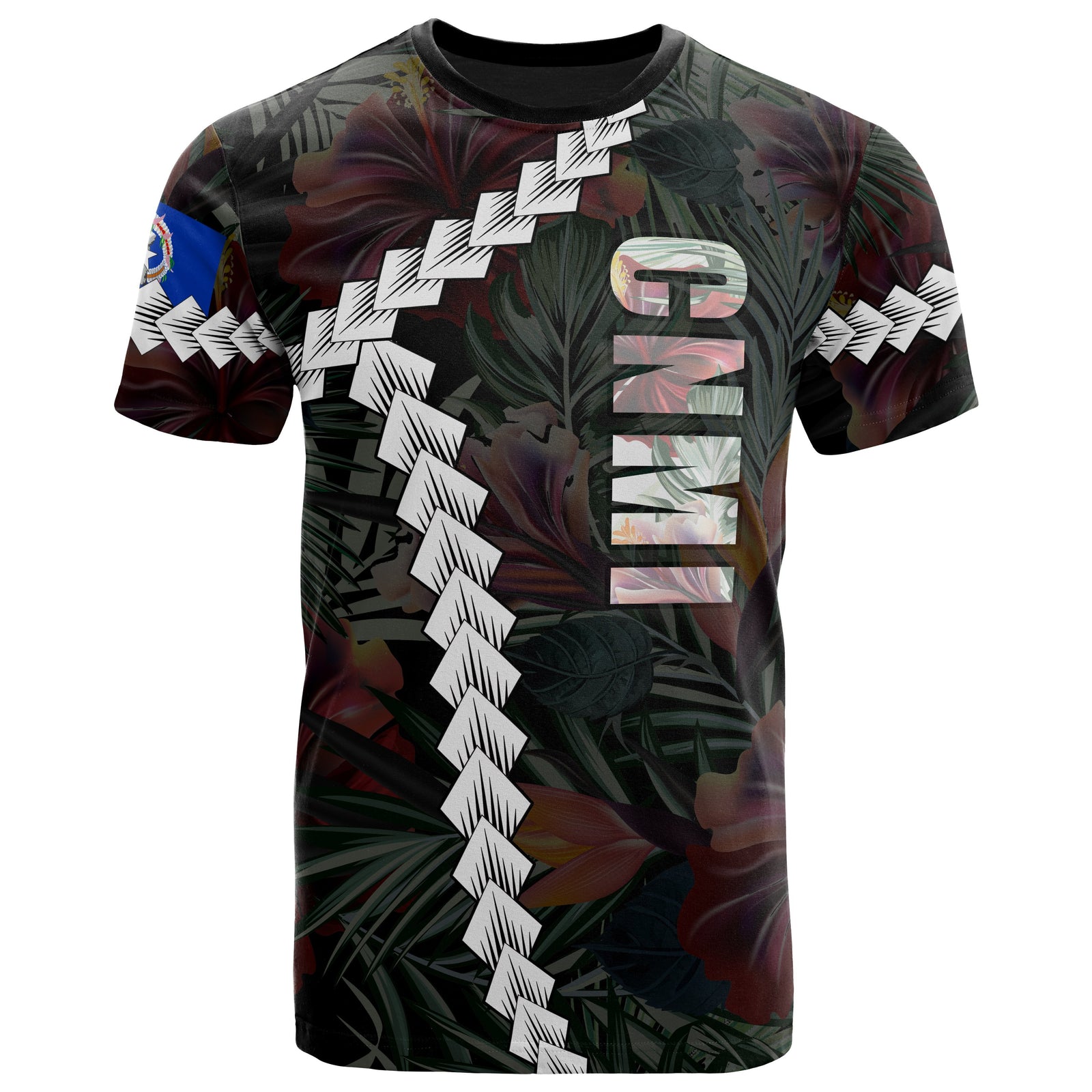 CNMI Polynesian T Shirt Chain Polynesian Unisex BLACK - Polynesian Pride