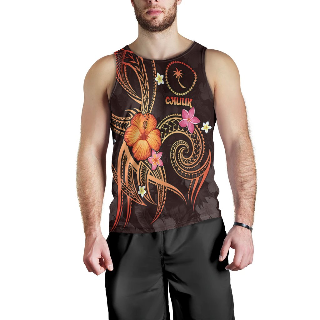 Chuuk Polynesian Men's Tank Top - Legend of Chuuk (Red) - Polynesian Pride