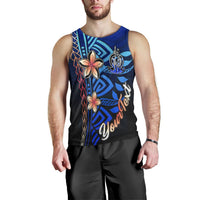 Vanuatu Custom Personalised Men's Tank Top - Vintage Tribal Mountain - Polynesian Pride